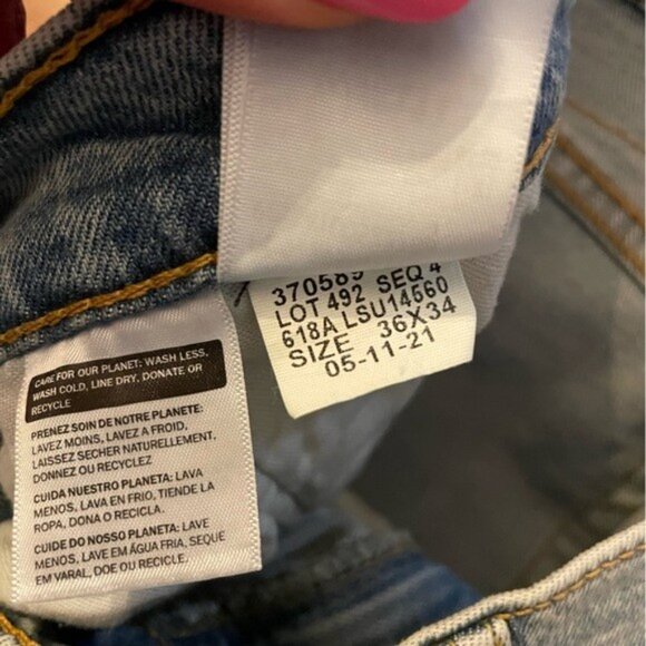 Levi's® Premium 502™ Straight Leg Light Wash Denim Jeans 36” Waist - Picture 6 of 10